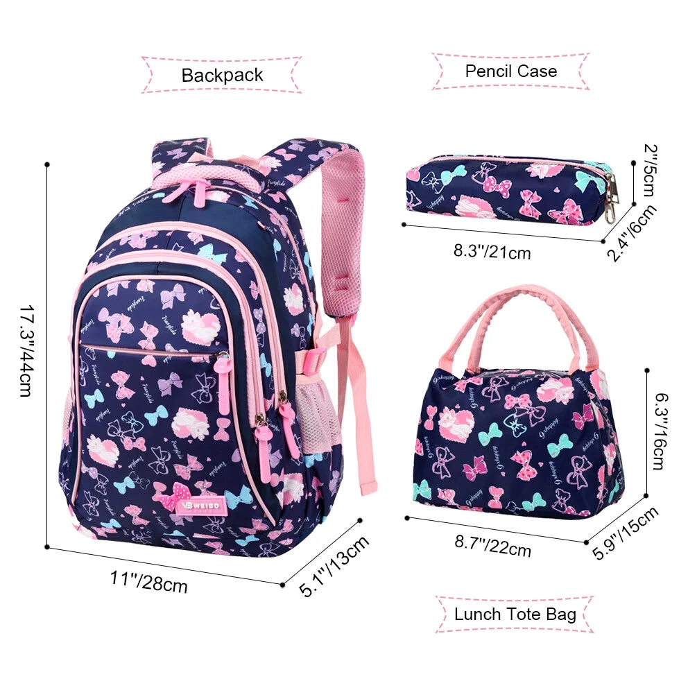  Pink 3-in-1 School Backpack 