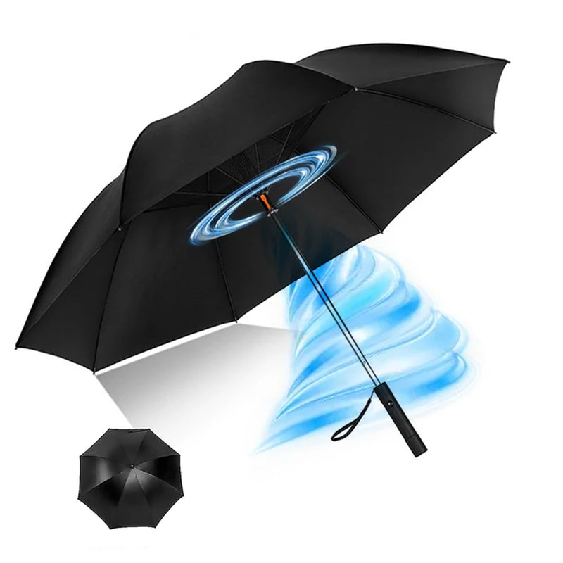 Portable UV Sun Umbrella with Fan, Safety Isolation Mesh, Super Wind Power - USB Rechargeable