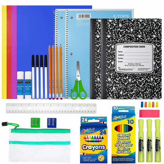 Back to School Complete Supplies Bundle Kit - Supply Box for Kids