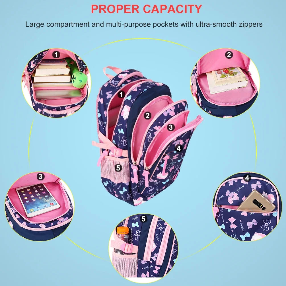  Pink 3-in-1 School Backpack 