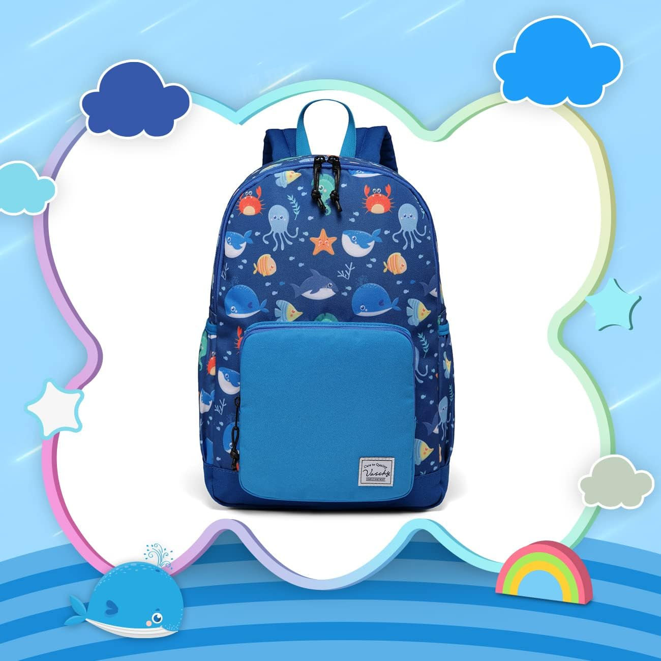  Kids Backpack with Chest Strap - Water Resistant for Boys and Girl