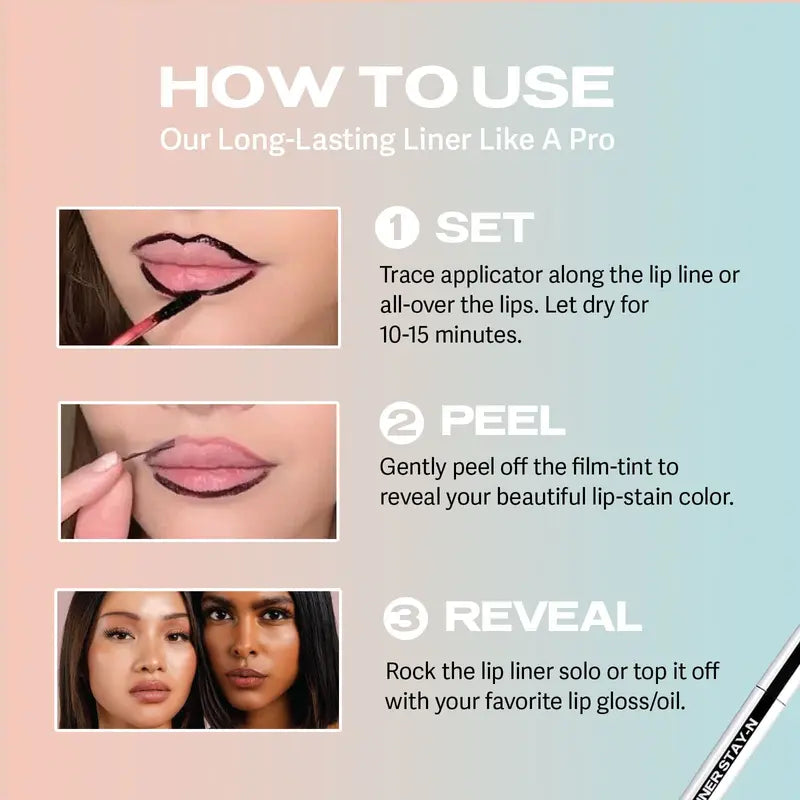 LIP LINER STAY-N - PEEL-OFF LIP LINER STAIN