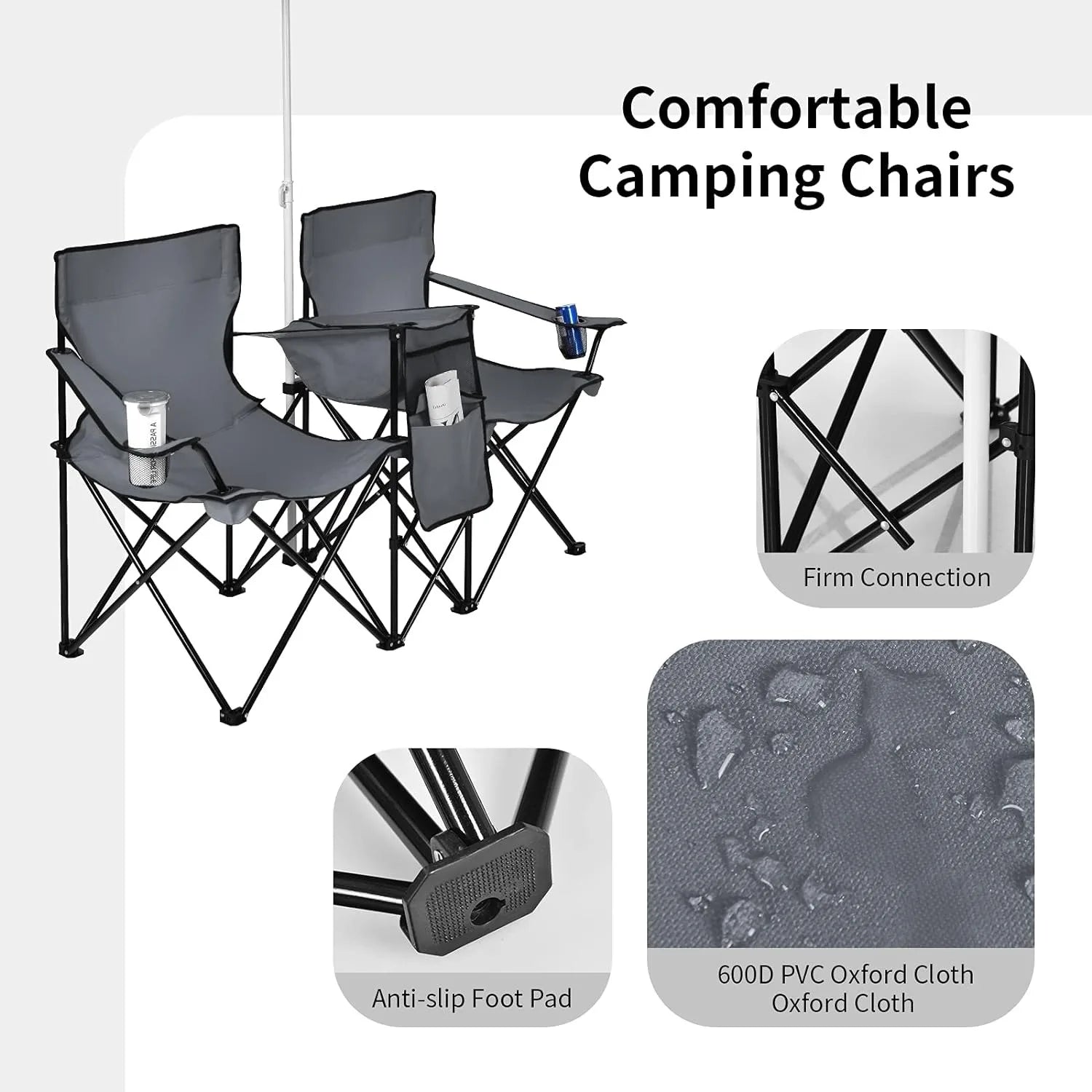 Colapsable Picnic Chair Cooler Combo